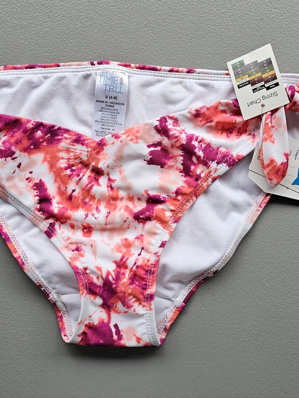 Tie-Dye Pink & Coral Swin Suit Bottoms